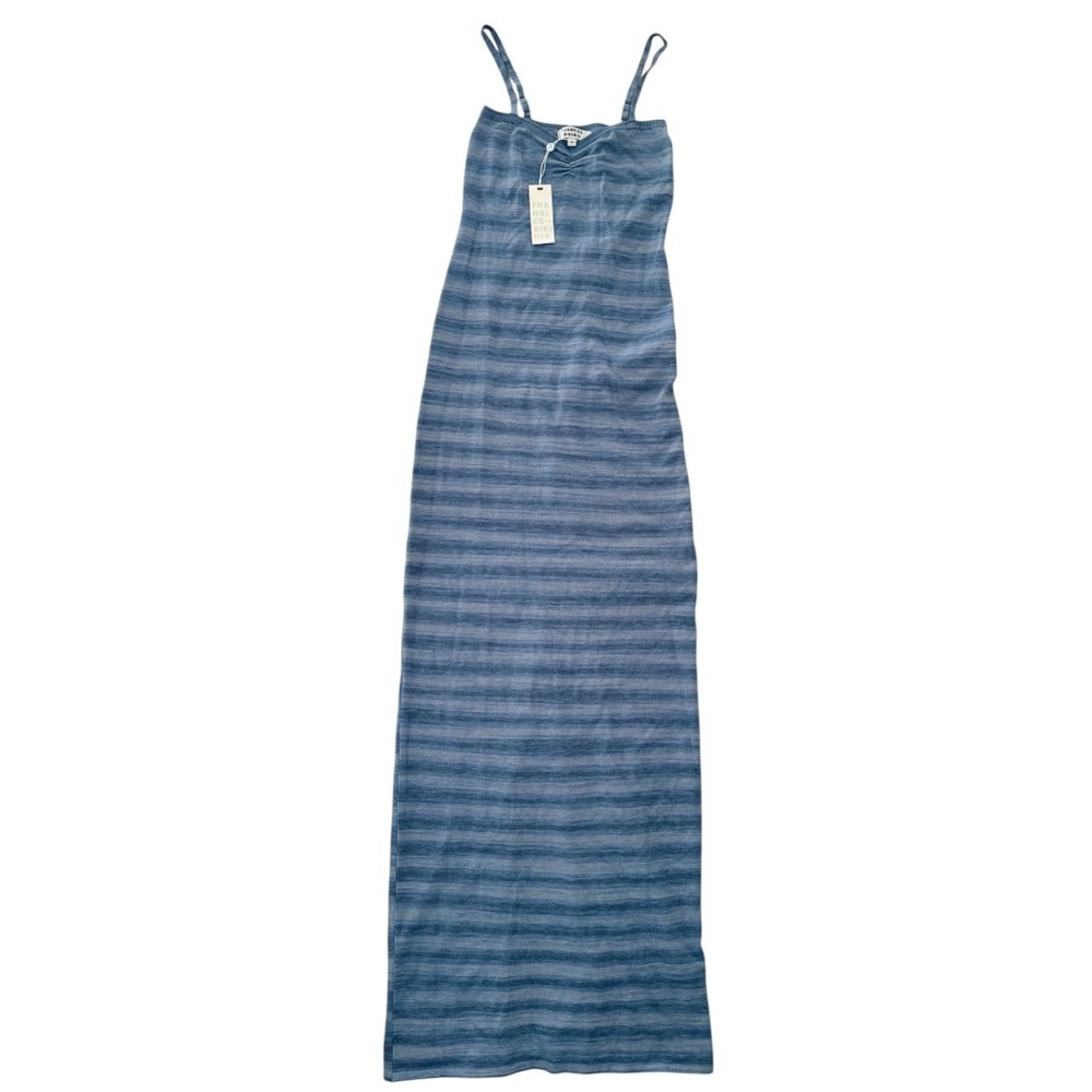 Frankie's Bikinis Blue Striped Maxi Dress size M NWT - Picture 6 of 7